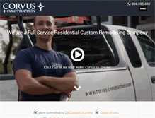 Tablet Screenshot of corvus-construction.com